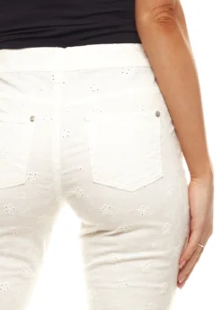 GUIDO MARIA KRETSCHMER Stoff-Hose Florale Damen Lockstickerei-Hose Weiß -Mode Reich Geschaft 398637 3