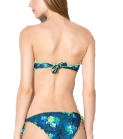 United Colors Of Benetton UNITED COLORS OF BENNETON Bikini-Top Trägerloses Damen Schwimm-Oberteil Mit Lochstickerei Türkis -Mode Reich Geschaft 3QH15R121 91Z 2