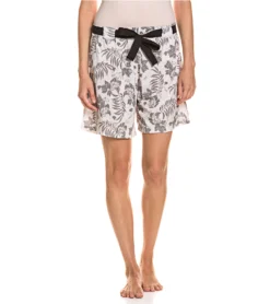 UNITED COLORS OF BENETTON Shorts Lockere Kurze Hose Für Damen Mit Blüten-Print Grau