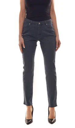 Aniston Casual Slim-Fit-Jeans Modische Damen Hose Five-Pocket-Style Rauchblau