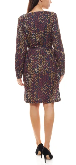 Aniston SELECTED Strick-Kleid Elegantes Damen Maschen-Kleid Mit Alloverprint Braun -Mode Reich Geschaft 45201133 2