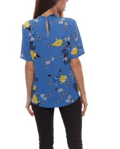 KAFFE Kajama Blusenshirt Verspielte Damen Druck-Bluse Im Asia Stil Blau -Mode Reich Geschaft 47496437 2