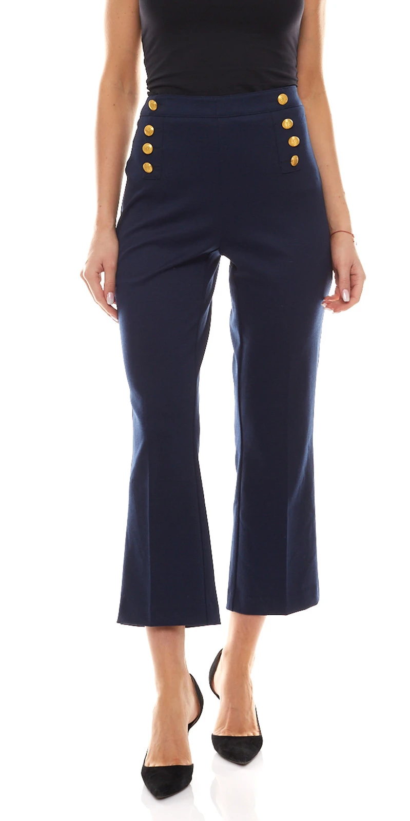 Bruno Banani Hose Matrosen-Hose Elastische Damen Sommer-Hose In Croppedlänge Marine 1 Bruno Banani Hose Matrosen-Hose Elastische Damen Sommer-Hose In Croppedlänge Marine