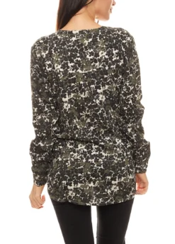 PART TWO Shirt Bluse Elastische Damen Schlupf-Bluse Mit Allovermuster Bunt Gemustert -Mode Reich Geschaft 49684202 3