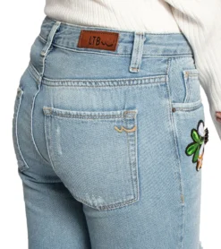 LTB Lina Damen Baumwoll-Hose High Waist Jeans In Zigaretten-Form 51049 13677 50892 Hellblau -Mode Reich Geschaft 51049 13677 50892 2