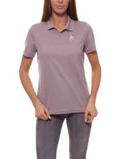 Odlo Tilda Polo-Hemd Trageangenehmes Damen Polo-Shirt Mit Knopfleiste Violett