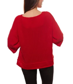 OUI Bluse Schlupf-Bluse Wunderschönes Damen Kurzarm-Shirt Rot -Mode Reich Geschaft 60677 1240106 3622 6