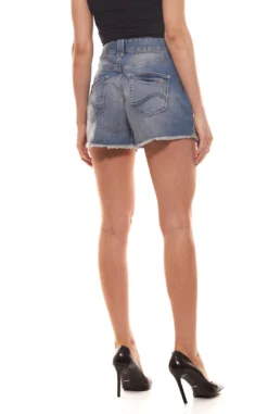 TOM TAILOR DENIM High Waist-Shorts Schöne Damen Jeans-Shorts Mit Spitzen-Besatz Blau -Mode Reich Geschaft 6202225 1059 3