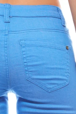 Bootcut Jeans Sommer-Hose Kurzgröße Damen Blau AjC -Mode Reich Geschaft 621464 Kurzgroesse 3