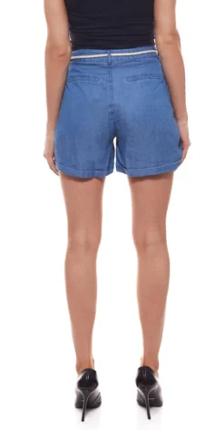 TOM TAILOR POLO TEAM Kurze Hose Schmale Damen Shorts In Denim-Optik Blau -Mode Reich Geschaft 63235230 1