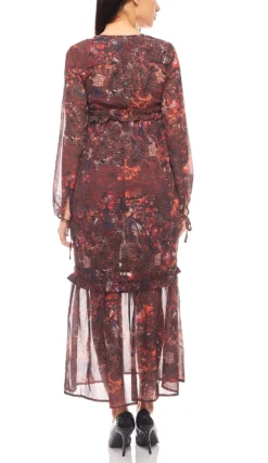 Laura Scott Sommer-Kleid Chiffon Maxikleid Boho-Look Kurzgröße Bunt -Mode Reich Geschaft 657836 2