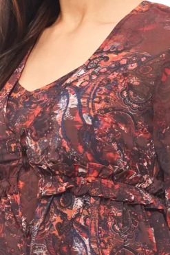 Laura Scott Sommer-Kleid Chiffon Maxikleid Boho-Look Kurzgröße Bunt -Mode Reich Geschaft 657836 3