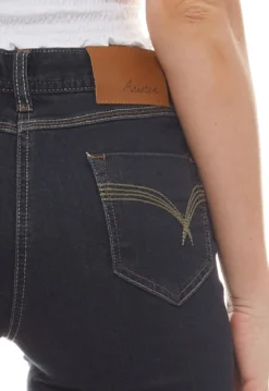 Aniston Denim-Hose Moderne Damen Jeans Mit Ziernähten Und Steppungen Dunkelblau -Mode Reich Geschaft 669017
