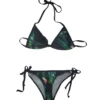 K1X | Kickz Oahu Bikini Damen Triangel-Bikini Mit Tropischem Muster 6700-0092/9036 Schwarz/Grün