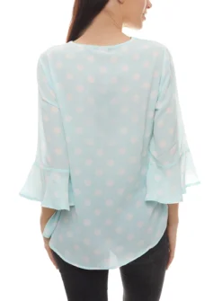Vivance Collection Schlupf-Bluse Gepunktete Damen Vokuhila-Bluse Mit 3/4-Arm Blau/Weiß -Mode Reich Geschaft 68234668 2