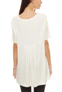 GUIDO MARIA KRETSCHMER T-Shirt Cooles Damen Sommer-Shirt Mit Zierperlen Und Schmucksteinen Weiß -Mode Reich Geschaft 68583710