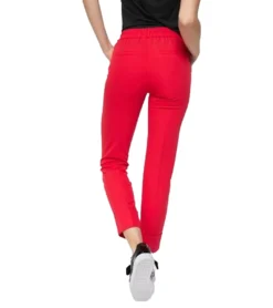 AjC Bügelfalten-Hose Klassische Damen Stoff-Hose Mit Eingrifftaschen Rot -Mode Reich Geschaft 69079213