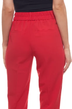 AjC Bügelfalten-Hose Klassische Damen Stoff-Hose Mit Eingrifftaschen Rot -Mode Reich Geschaft 69079213 1