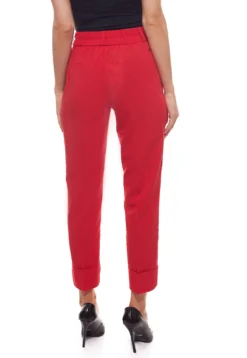 AjC Bügelfalten-Hose Klassische Damen Stoff-Hose Mit Eingrifftaschen Rot -Mode Reich Geschaft 69079213 4