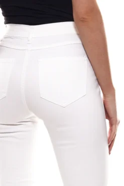 AjC Hose Sommer-Hose Trageangenehme Damen Stretch-Hose Mit Ziertaschen Weiß -Mode Reich Geschaft 69502309 3