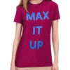 MAX &amp; Co Max It Up T-Shirt Modisches Damen Glitzer-Shirt Pink/Blau