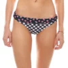 S.Oliver S. Oliver Damen Badehose Karierte Bikinihose Mit Umschlagbund Schwarz/Weiß