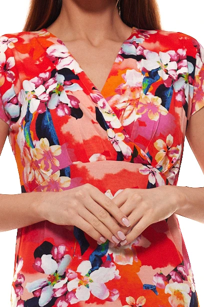 Vivance Collection Maschenkleid Florales Damen Sommerkleid Mit Alloverprint Rot Gemustert 3 Vivance Collection Maschenkleid Florales Damen Sommerkleid Mit Alloverprint Rot Gemustert – Bild 3