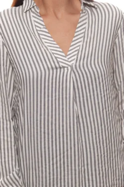 Mavi Jeans Schlupf-Bluse Elegante Damen Long-Bluse Im Tunika-Stil Weiß -Mode Reich Geschaft 77376803 2