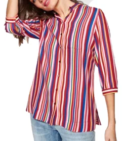 GUIDO MARIA KRETSCHMER Bluse Modisches Damen Streifen-Hemd Mehrfarbig -Mode Reich Geschaft 79132806