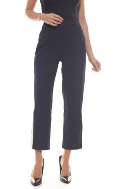 GUIDO MARIA KRETSCHMER Stoff-Hose Modische Damen Business-Hose Aus Der Curvy-Collection Blau/Weiß
