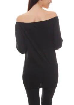 BOYSEN´S Bluse Pflegeleichtes Damen Carmen-Shirt Mit Gummizug Schwarz -Mode Reich Geschaft 798539 1