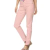 Cheer Jeans-Hose Klassische Damen Hose Im Five-Pocket-Stil Rosa