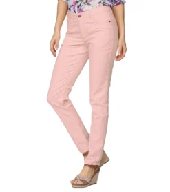 Cheer Jeans-Hose Klassische Damen Hose Im Five-Pocket-Stil Rosa
