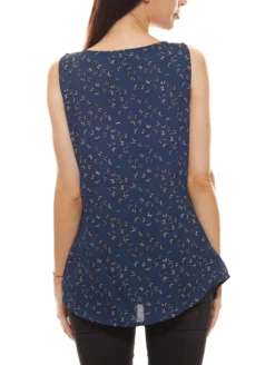 Cheer Bluse Figurumspielendes Damen Blusen-Top Mit Motiv-Druck Blau -Mode Reich Geschaft 83528954 2