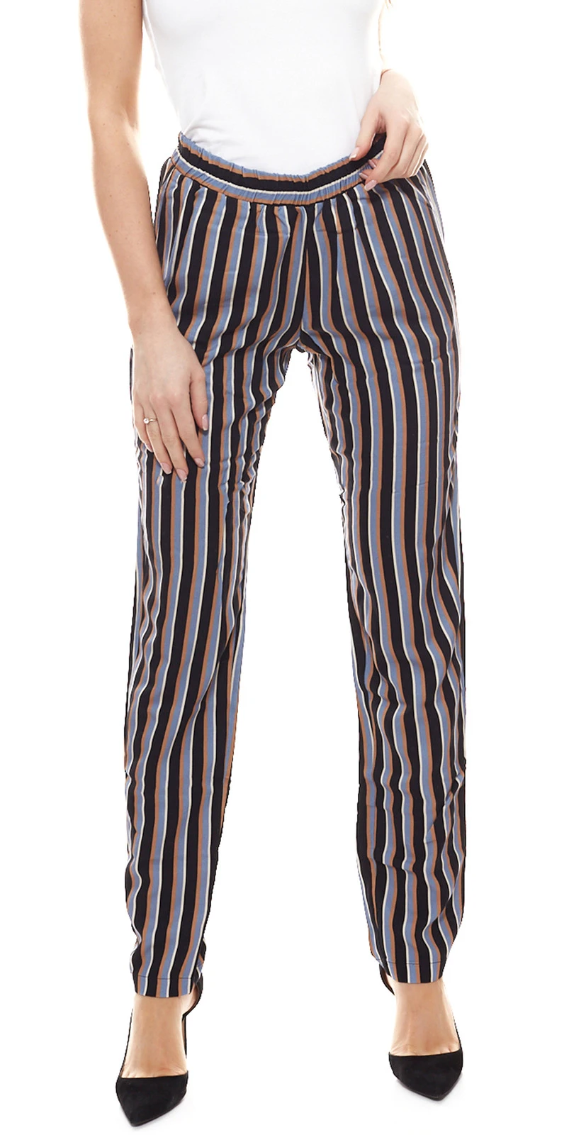 Aniston Freizeit-Hose Klassische Damen Cord-Hose Mit Streifen-Allovermuster Bunt 2 Aniston Freizeit-Hose Klassische Damen Cord-Hose Mit Streifen-Allovermuster Bunt – Bild 2