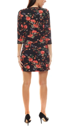 Bodyright Tunika Langes Damen 3/4 Arm Strand-Kleid Mit Floralem Alloverdruck Bunt -Mode Reich Geschaft 85379328 2