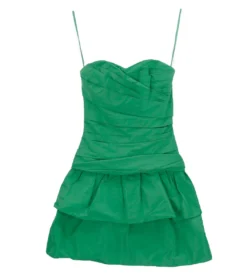 Jake*s Mini-Kleid Niedliches Damen Cocktail-Kleid Trägerlos Grün