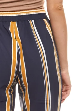 Rick Cardona Hose Druck-Hose Gestreifte Damen Stoff-Hose Mit Weitem Bein Kurzgröße Bunt -Mode Reich Geschaft 90316 3