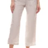 OPUS 7/8-Hose Geschmackvolle Damen Stoff-Hose Mit Streifenmuster Beige