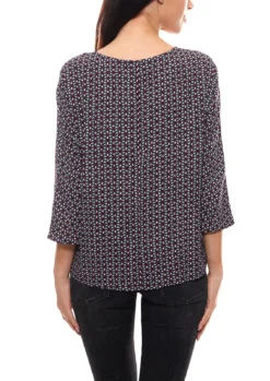 Olsen Love Sea Bluse Modische Damen Tunika Schwarz-Weiß-Rot -Mode Reich Geschaft 92663460 1