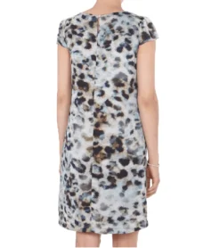 Jake*s Frühlings-Kleid Modernes Damen Mini-Kleid Mit Allover-Animal-Print Beige -Mode Reich Geschaft 9278572 1