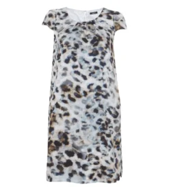 Jake*s Frühlings-Kleid Modernes Damen Mini-Kleid Mit Allover-Animal-Print Beige -Mode Reich Geschaft 9278572 2