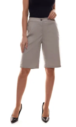 Christian Berg Chino-Bermuda Coole Damen Freizeit-Shorts Grau