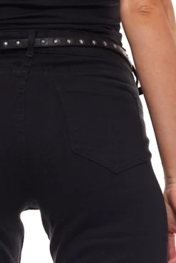 SCOTCH &amp; SODA X MAISON SCOTCH Cropped-Jeans Schöne Damen Freizeit-Hose Mit Gürtel Schwarz -Mode Reich Geschaft 9606332 Schwarz 4