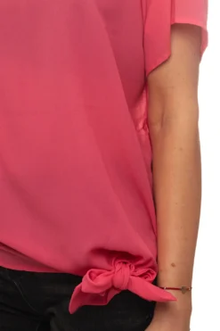Aniston Blusenshirt Durchsichtige Damen Freizeit-Bluse Mit Bindeband Am Saum Rosa -Mode Reich Geschaft 96451743 2