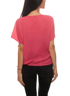 Aniston Blusenshirt Durchsichtige Damen Freizeit-Bluse Mit Bindeband Am Saum Rosa -Mode Reich Geschaft 96451743 3