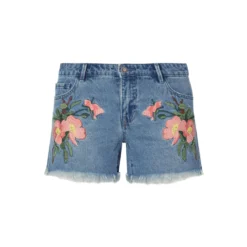 ONLY Divine Jeans-Shorts Authentische Kurze Hose Für Damen Mit Applizierten Perlen Hellblau -Mode Reich Geschaft 9656298 Jeans 2