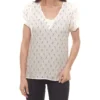 S.Oliver Kurzarm-Bluse Feminines Damen Blusen-Shit Mit Allovermuster Creme