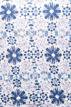 Street One Blusen-Shirt Gemustertes Kurzarm T-Shirt Für Damen Weiß/Blau -Mode Reich Geschaft 9681750 Weiss 4