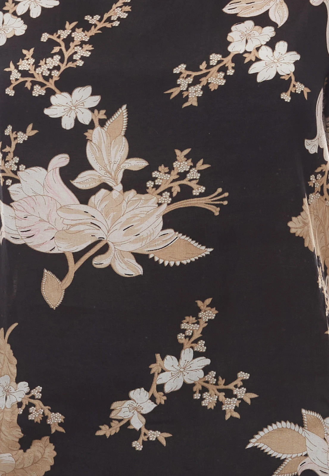 KAFFE Schlupf-Bluse Gut Kombinierbare Damen Sommer-Bluse Mit Blumenprint Schwarz 2 KAFFE Schlupf-Bluse Gut Kombinierbare Damen Sommer-Bluse Mit Blumenprint Schwarz – Bild 2